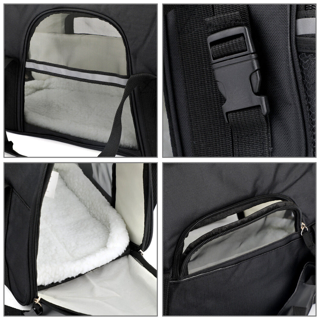 Pet Dog /Small Cat Carrier Soft Sided Comfort Bag Travel Case Airline Approved