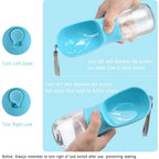 Dog Water Bottle with Food Container Travel Puppy Water Bowl Portable Pet Dispenser Dog Stuff Accessories Items Puppy Essential