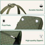 Dog Purse Carrier, Dog Carrier with Pockets for Small Dogs, Fits Dogs 5.5 Lbs to 11 Lbs, Cat and Puppies Tote Bag, Outing, Travel, Vet, Green