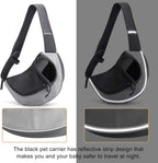 Pet Sling Carrier for Small Dogs Cats,Breathable Mesh Travelling Hand Free Puppy Backpack with Pouch and Adjustable Strap Carrier