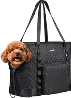 Dog Purse Carrier, Dog Carrier with Pockets for Small Dogs, Fits Dogs 5.5 Lbs to 11 Lbs, Cat and Puppies Tote Bag, Outing, Travel, Vet, Green